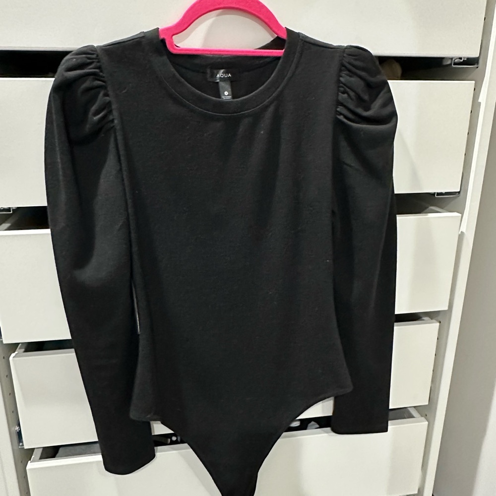 Aqua Black Crew Neck Top